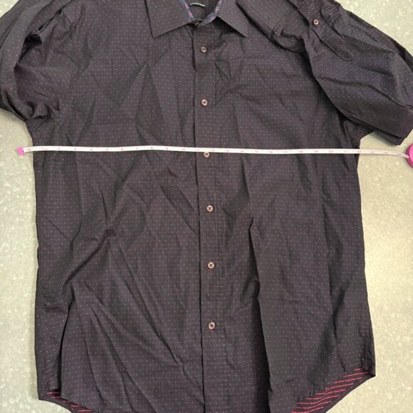 QUIETI Black Patterned Button-Up Shirt - Size Large - Picture 11 of 12
